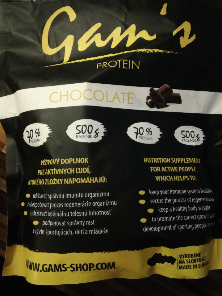 Fotografie - Gams protein chocolate