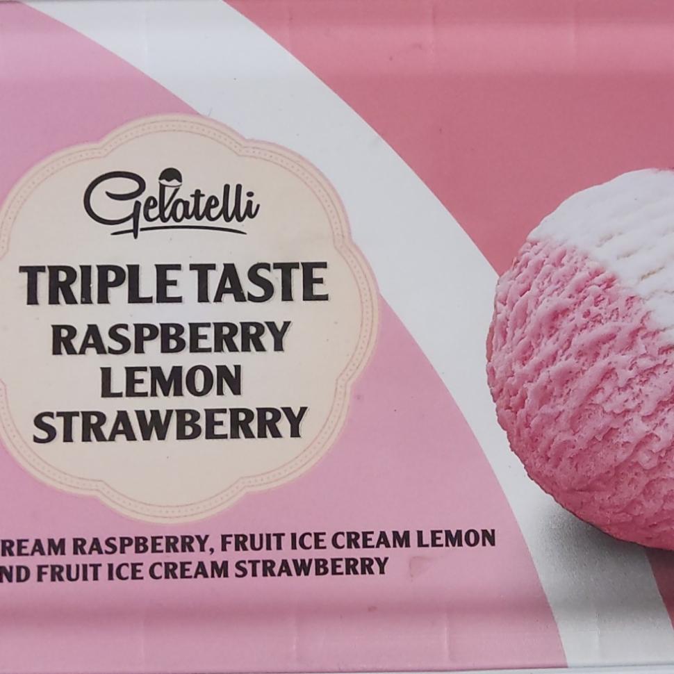 Fotografie - Triple Taste Raspberry Lemon Strawberry Gelatelli