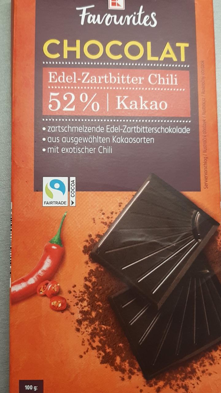 Fotografie - Chocolat Edel-Zarbitter Chili 52% Kakao