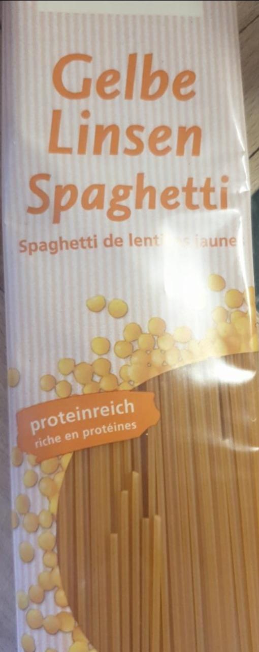 Fotografie - Gelbe-Linsen-Spaghetti
