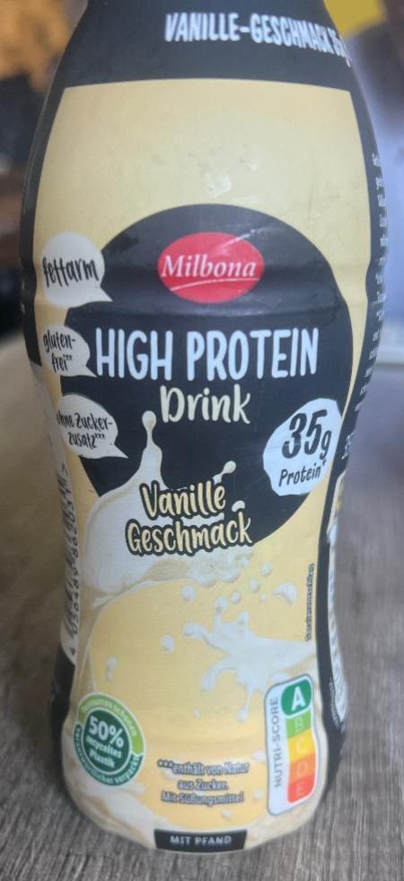 Fotografie - High Protein Drink Vanillegeschmack Milbona