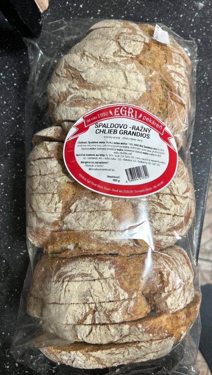 Fotografie - Špaldovo - ražný chlieb Grandios Egri pekáreň