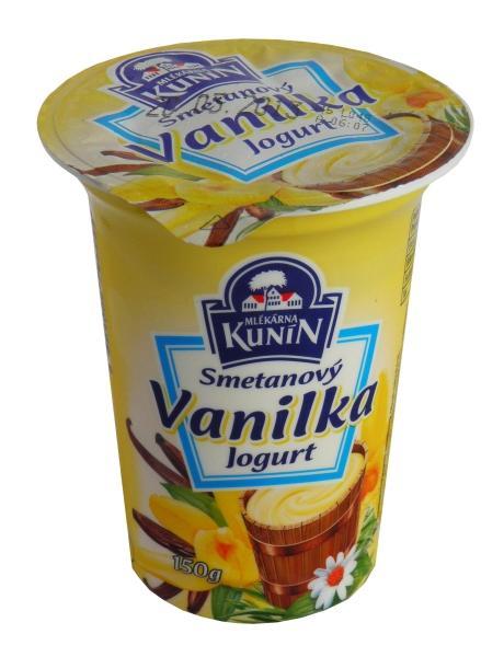 Fotografie - smetanový jogurt vanilkový Kunín
