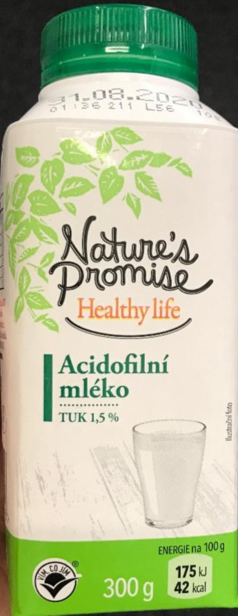 Fotografie - acidofilné mlieko, TUK 1,5% Nature’s Promise