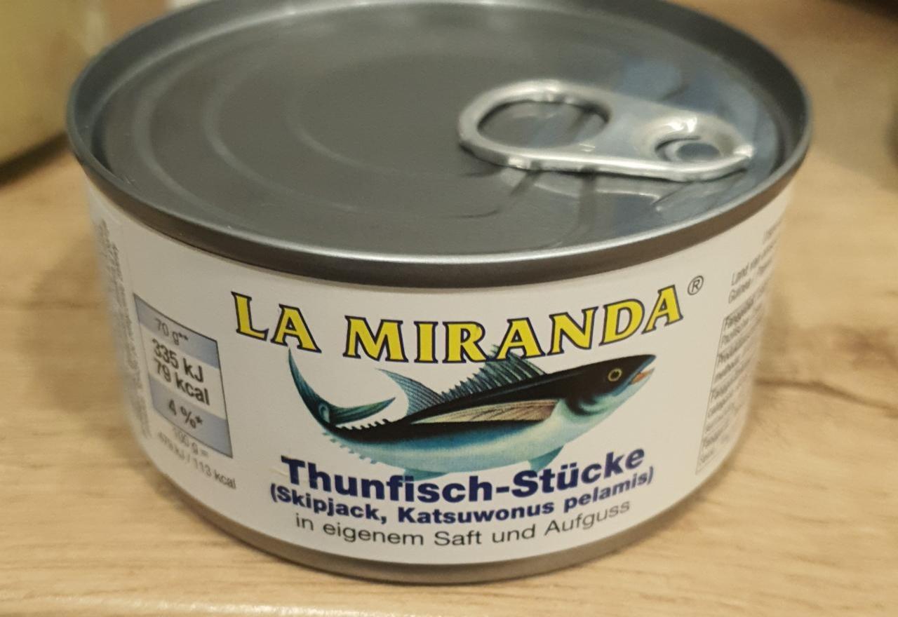Fotografie - Thunfish-Stucke in eigenem Saft und Aufguss La Miranda