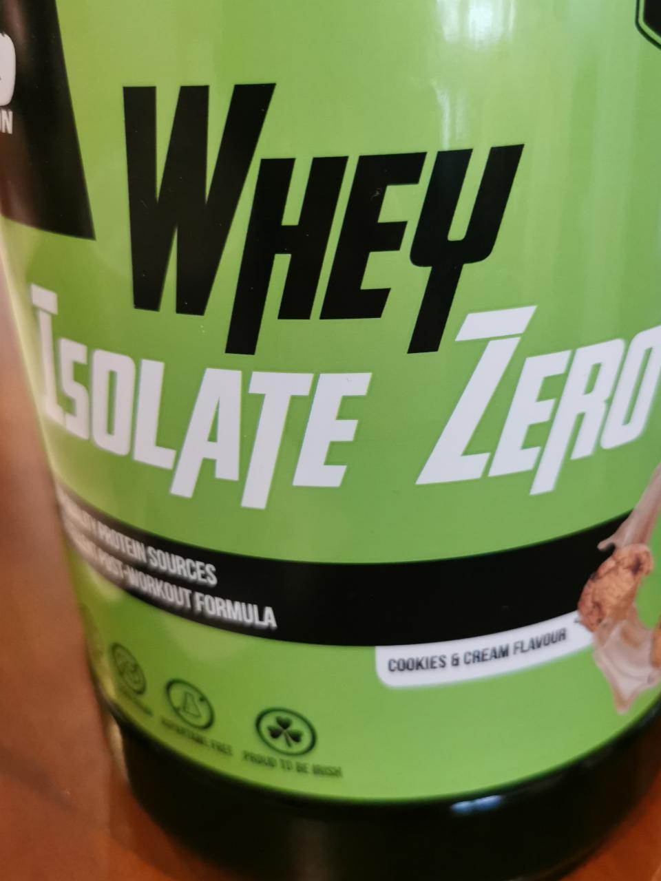 Fotografie - whey isolate zero protein cookies & cream