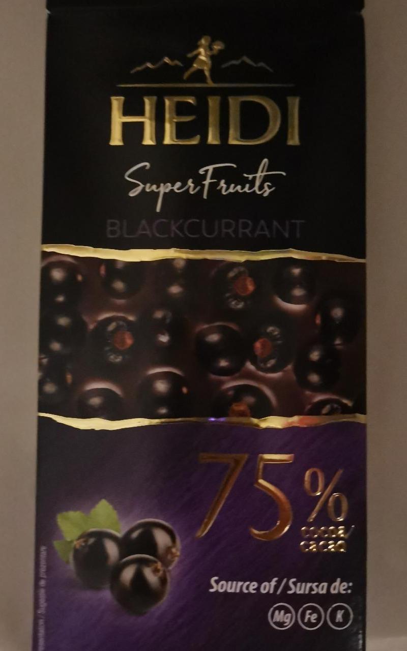 Fotografie - Super Fruits Blackcurrant 75% cacao Heidi