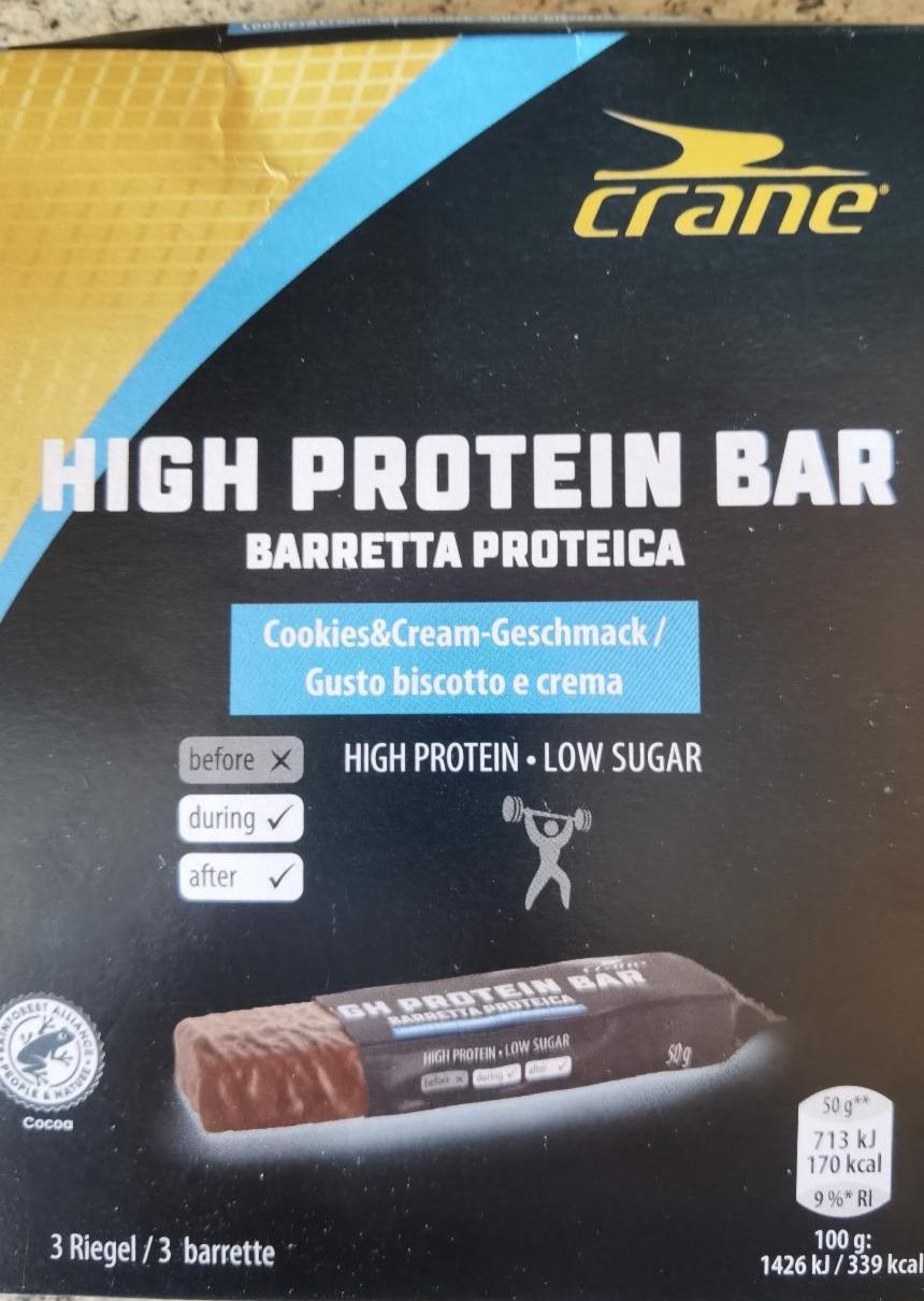 Fotografie - High Protein Bar Cookies and Cream Crane