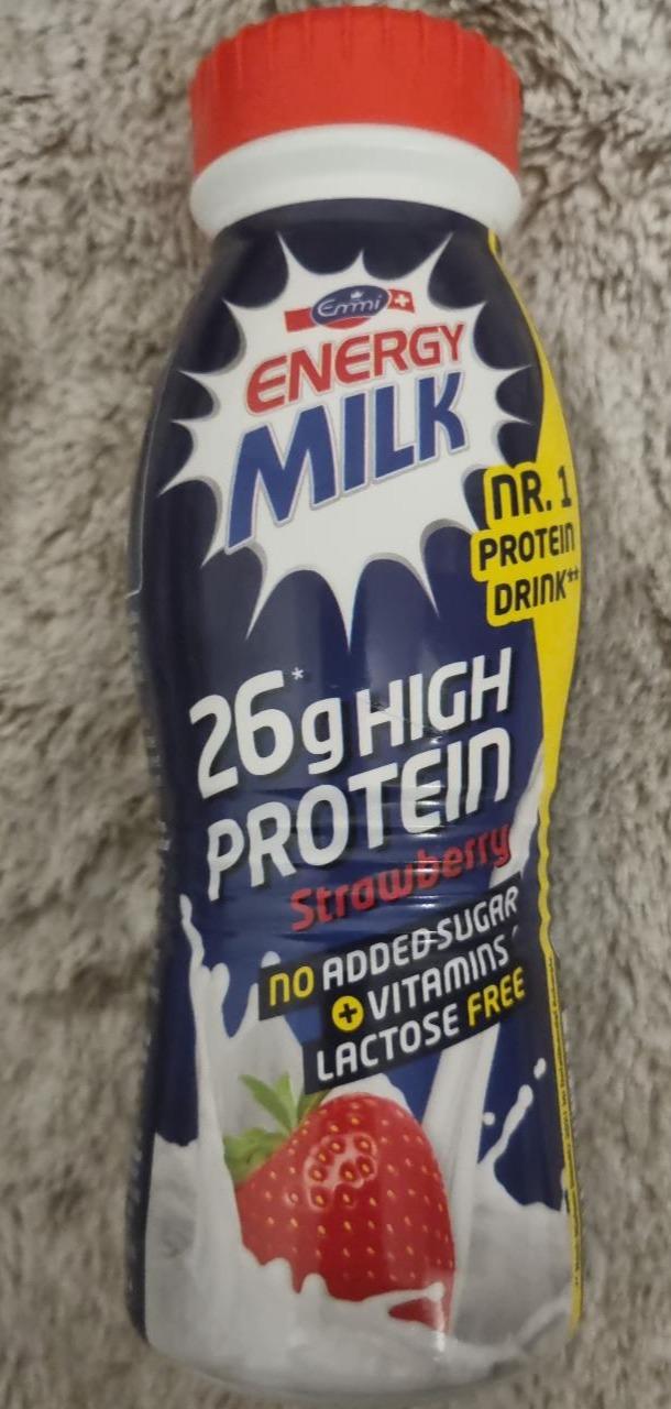 Fotografie - Energy Milk 26g High Protein Strawberry Emmi
