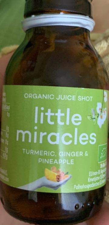 Fotografie - Organic Juice Shot little miracles turmetic,ginger&pineapple