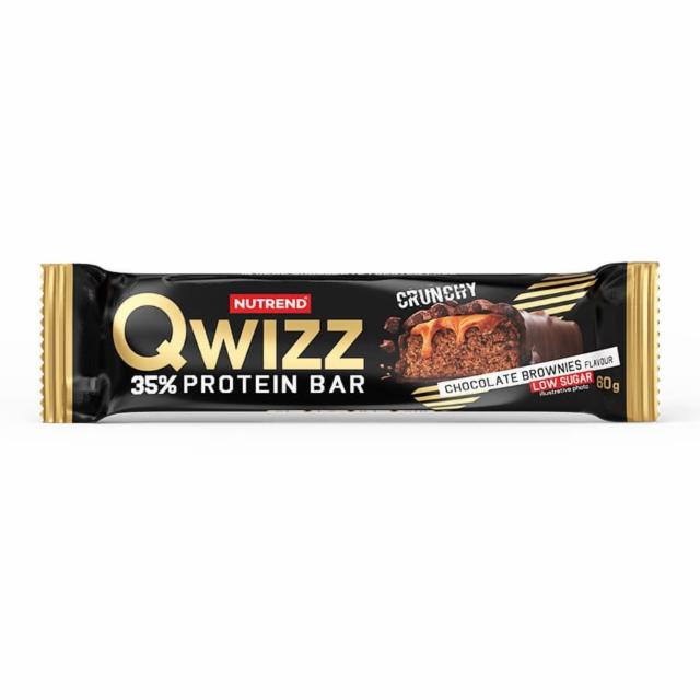 Fotografie - Qwizz 35% protein bar crunchy chocolate brownies (čokoládové brownies) Nutrend