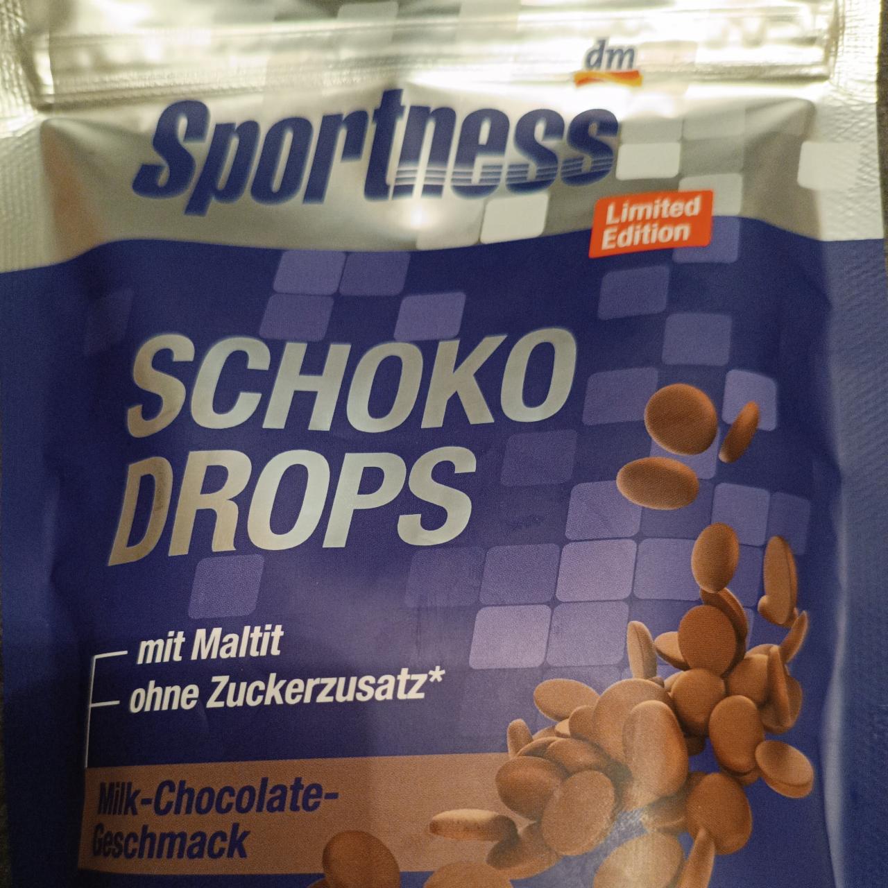 Fotografie - Schoko Drops Milk-Chocolate-Geschmack Sportness
