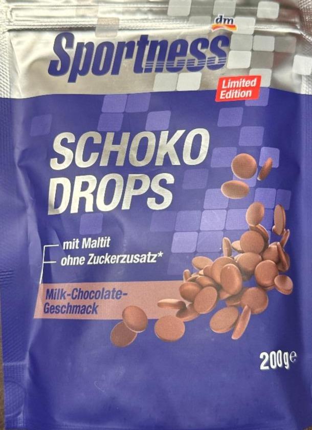 Fotografie - Schoko Drops Milk-Chocolate-Geschmack Sportness