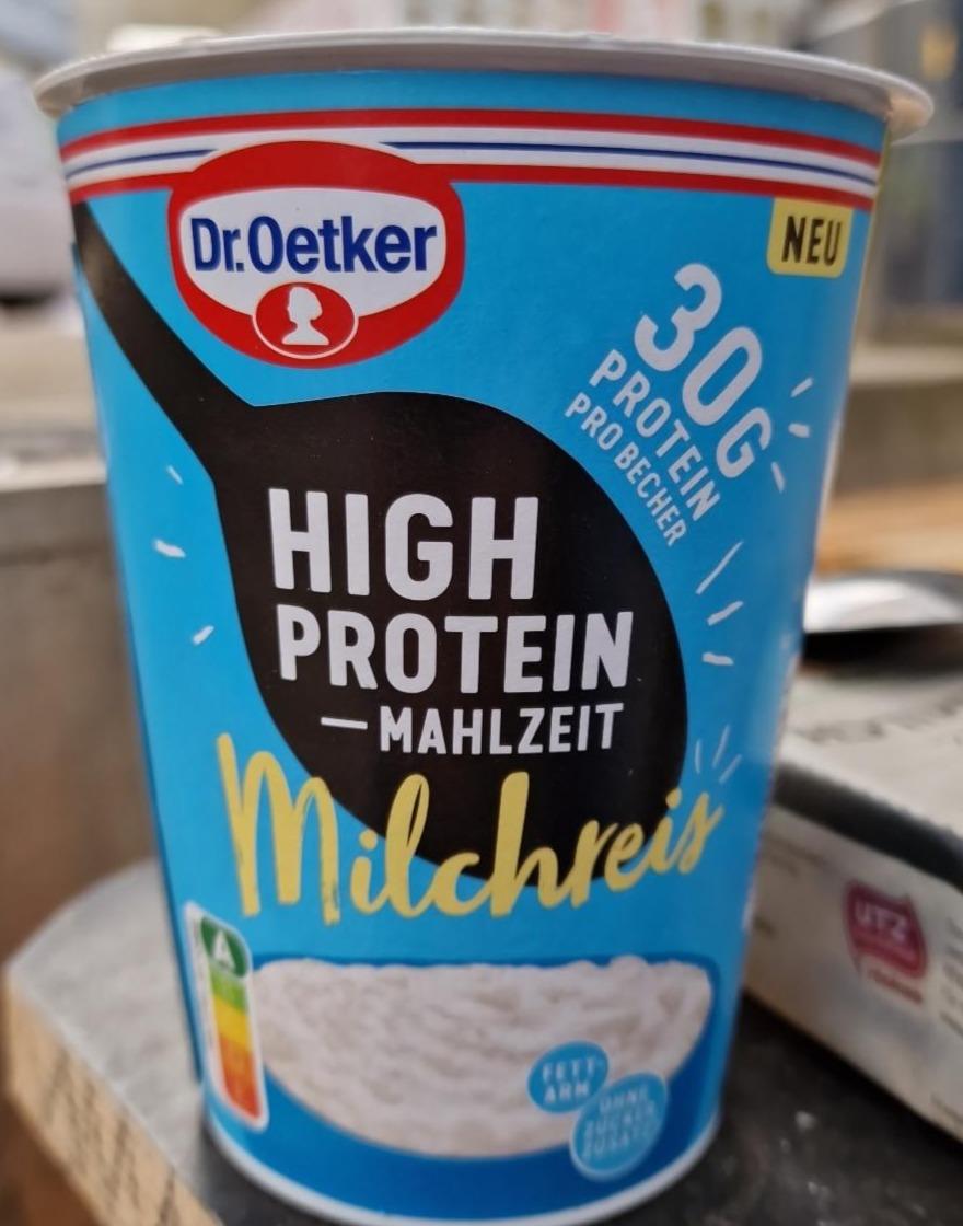 Fotografie - High Protein - Mahlzeit Milchreis Dr.Oetker