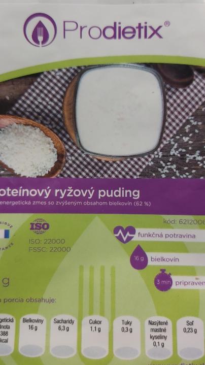 Fotografie - Proteínový ryžový puding Prodietix