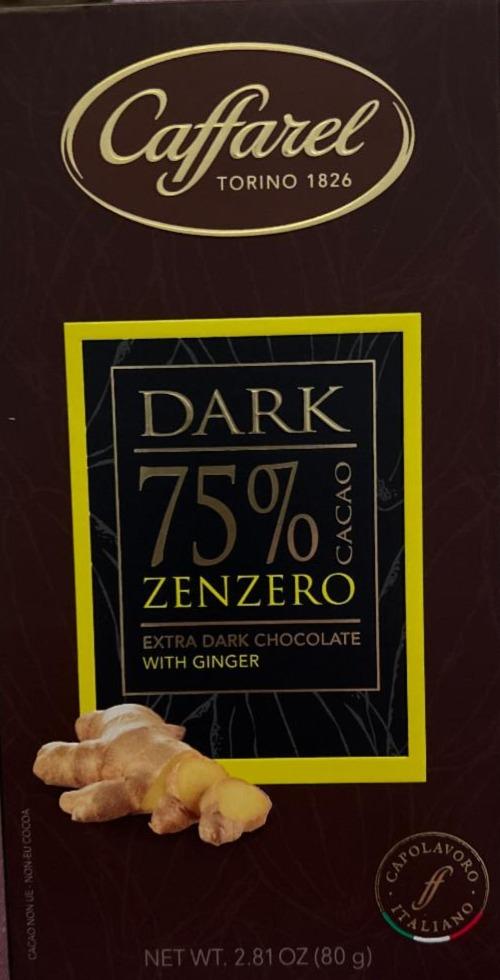Fotografie - Dark 75% Cacao Zenzero extra dark chocolate with ginger Caffarel