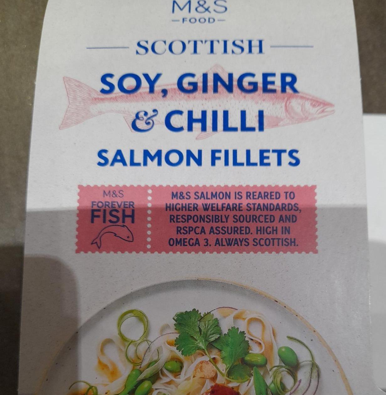 Fotografie - Soy, Ginger & Chilli Salmon Filles M&S Food
