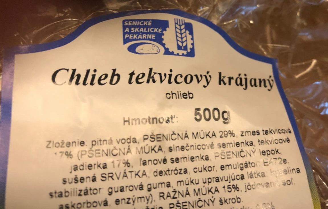 Fotografie - Chlieb tekvicový krájaný 500g Senické a Skalické pekárne