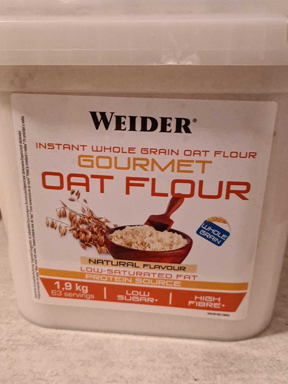 Fotografie - weider gourmet oat flour natural