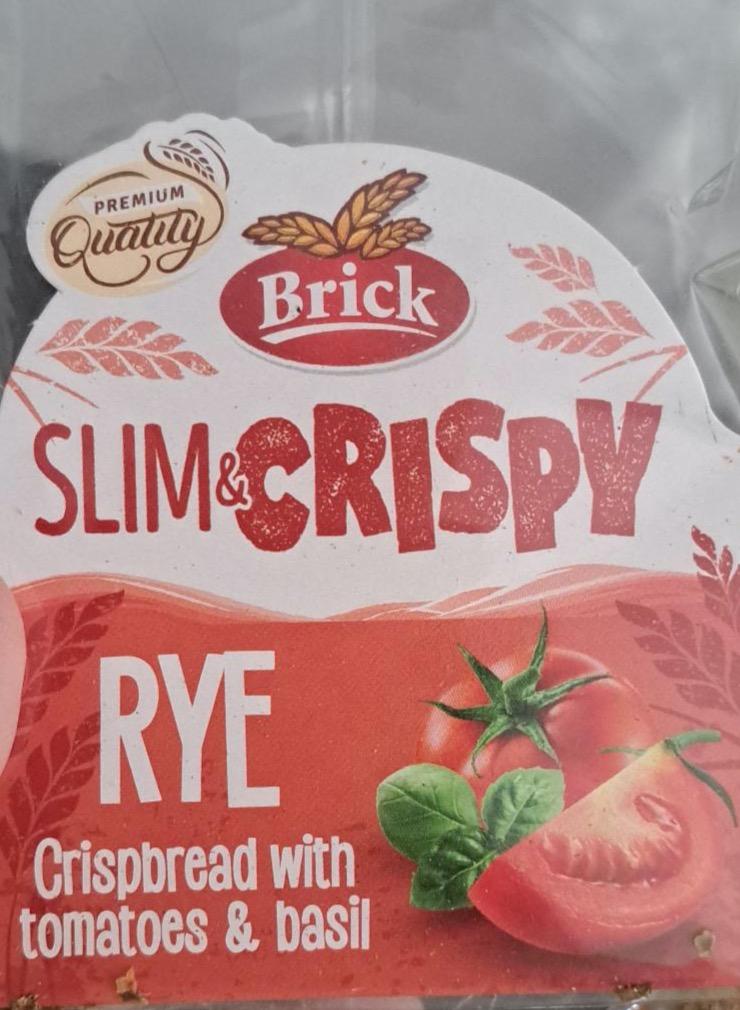 Fotografie - Slim & Crispy Rye Crispbread with tomatoes & basil Brick