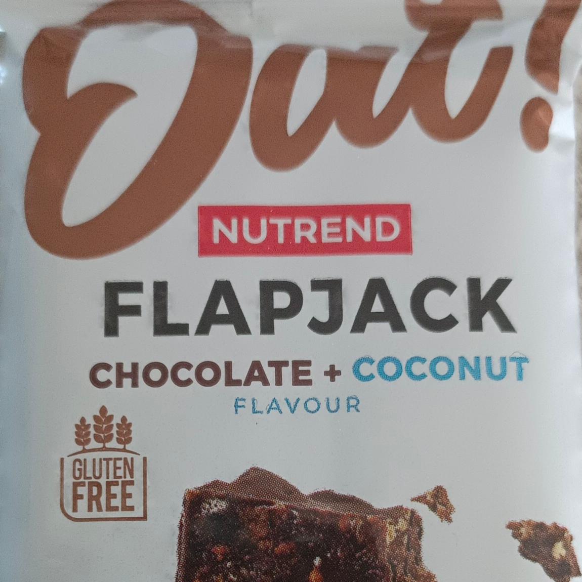 Fotografie - Flapjack Chocolate + coconut flavour with dark chocolate Nutrend