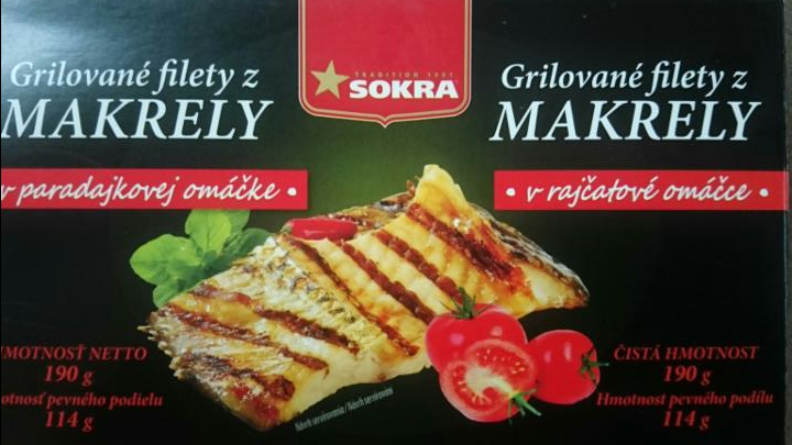 Fotografie - Grilované filety z Makrely v paradajkovej omáčke Sokra