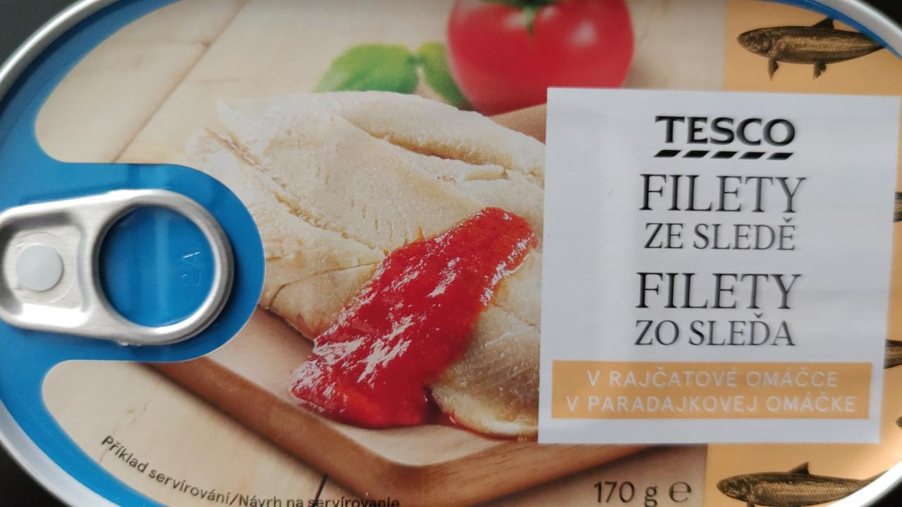 Fotografie - Tesco Filety zo sleďa v paradajkovej omáčke