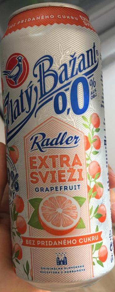 Fotografie - Zlatý Bažant Radler Extra Svieži Grapefruit 0,0%