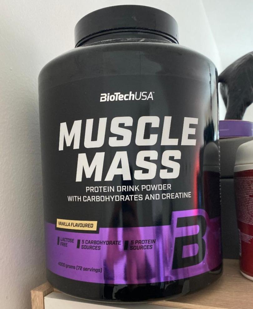 Fotografie - Muscle Mass protein drink powder Vanilla BioTechUSA