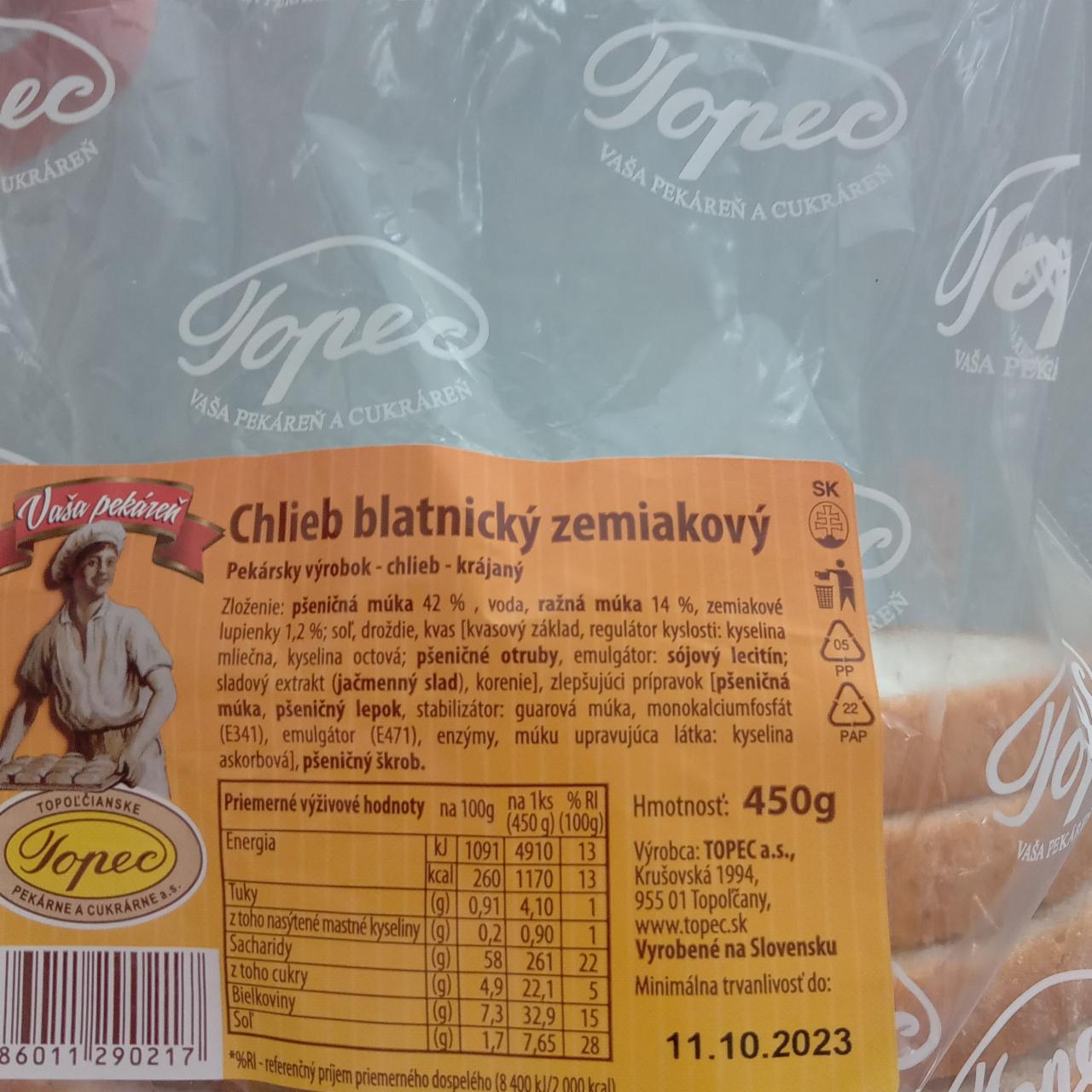 Fotografie - Chlieb blatnický zemiakový Topec