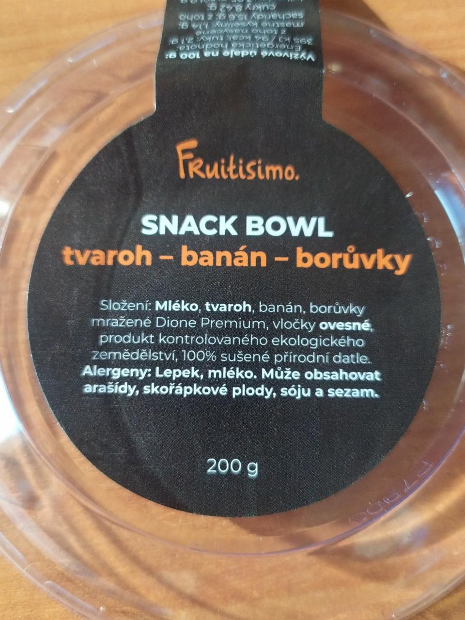 Fotografie - Fruitisimo Snack Bowl - tvaroh - banán - čučoriedky