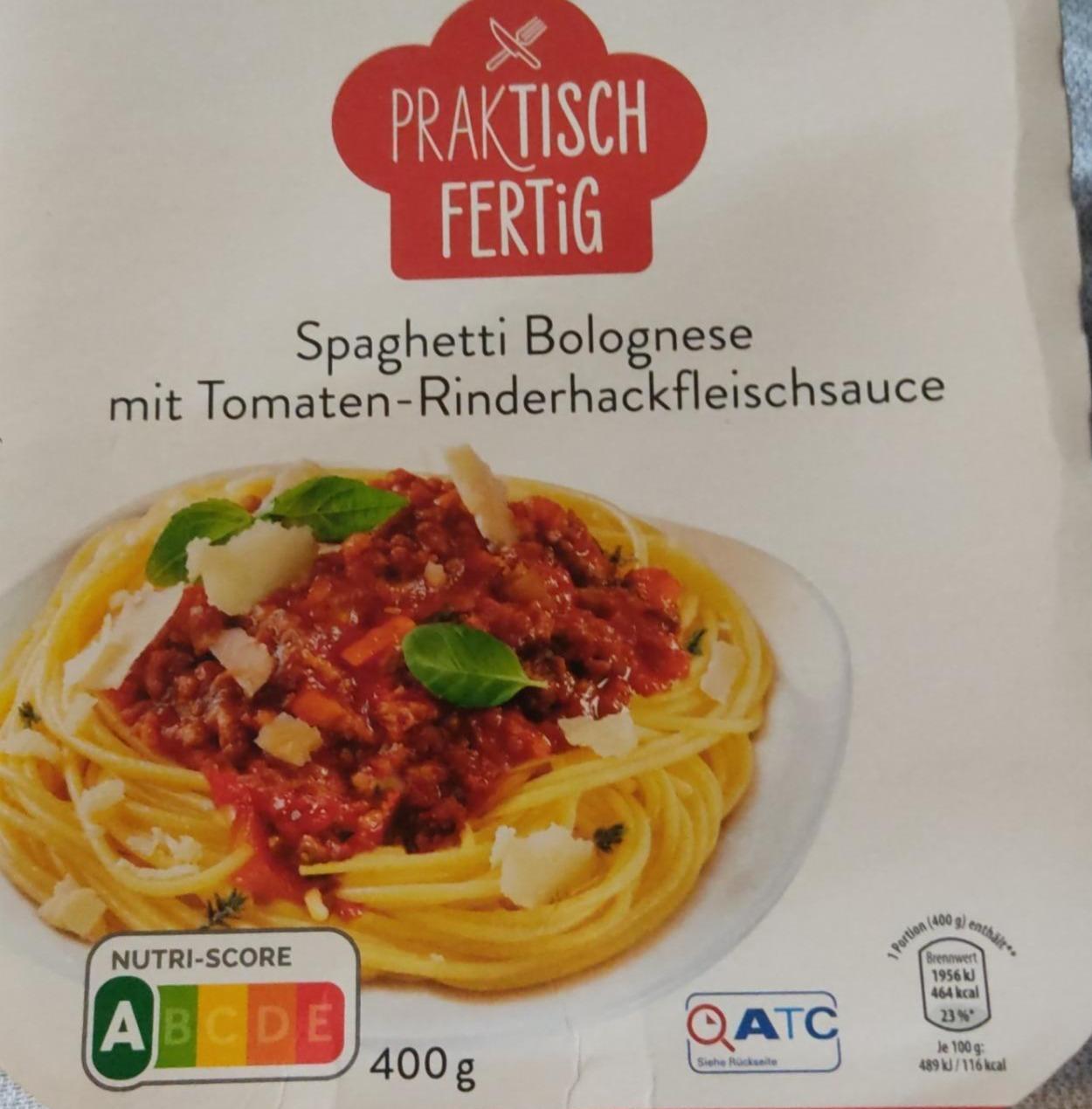 Fotografie - Spaghetti Bolognese mit Tomaten-Rinderhackfleischsauce Praktisch Fertig