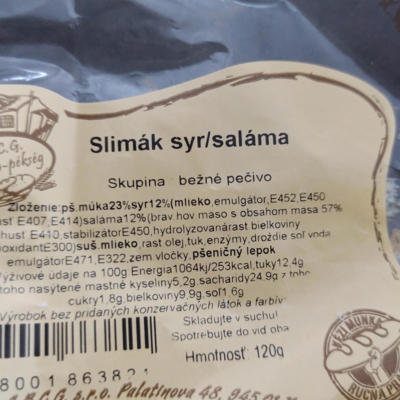 Fotografie - Slimák syr/saláma