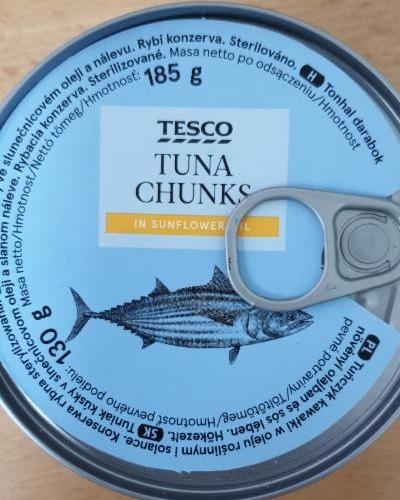Fotografie - tuna chunks v slnečnicovom oleji Tesco