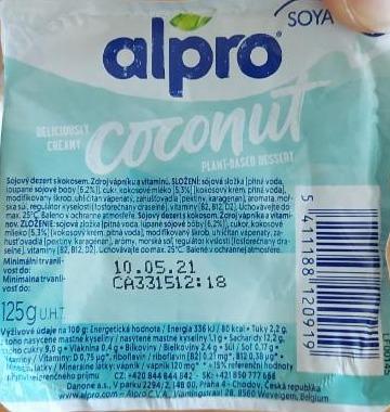 Fotografie - alpro coconut puding