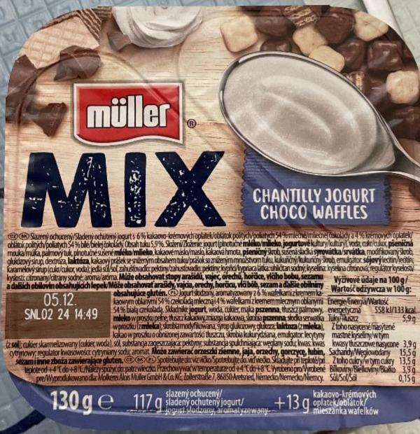 Fotografie - Mix Chantily jogurt + choco waffles Müller