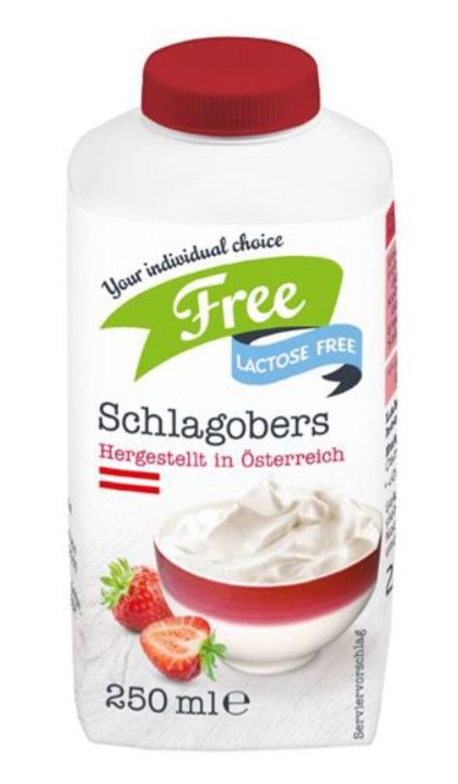 Fotografie - Lactose free schlagobers
