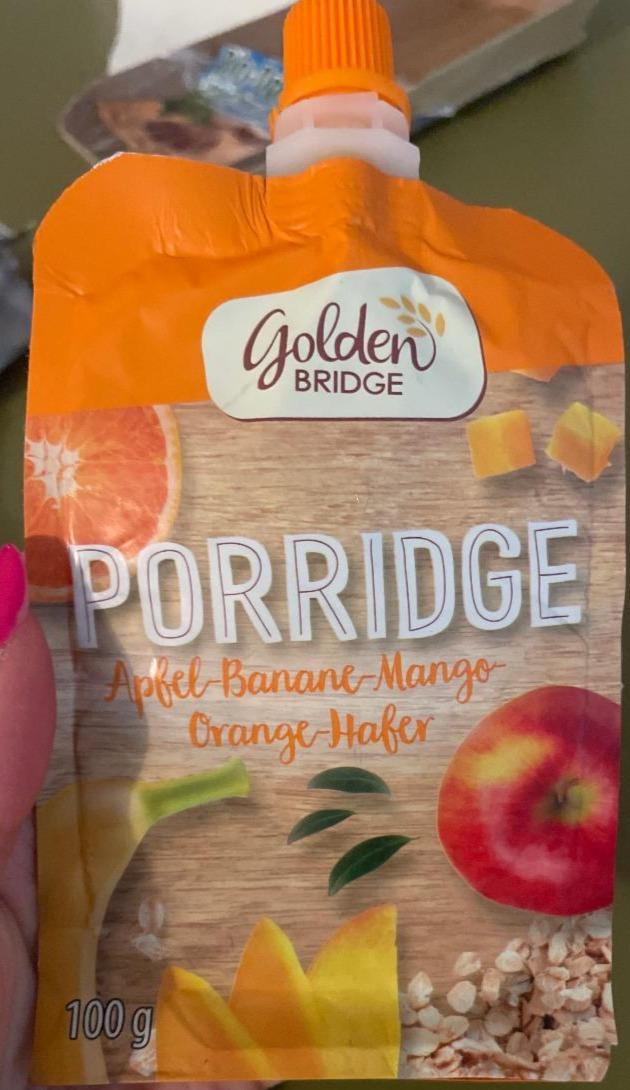 Fotografie - Porridge Apfel-Banane-Mango-Orange-Hafer Golden Bridge