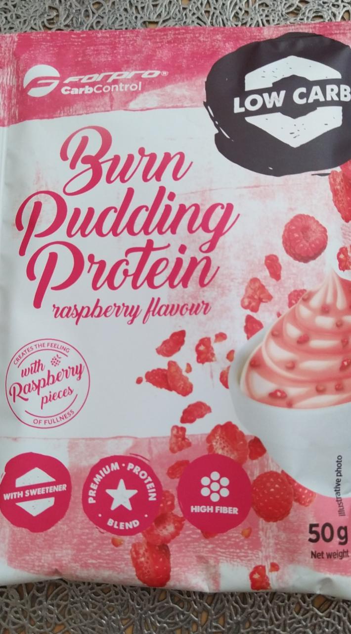 Fotografie - burn protein pudding raspberry
