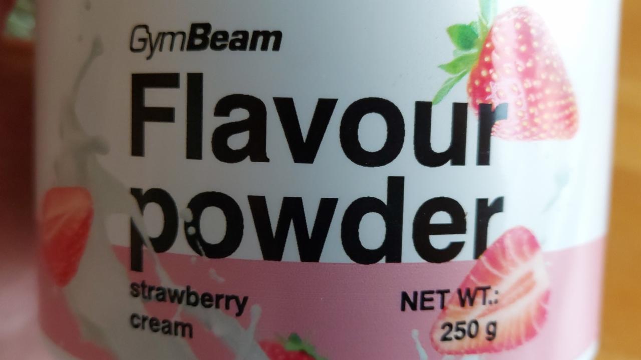 Fotografie - Flavour powder GymBeam Strawberry cream