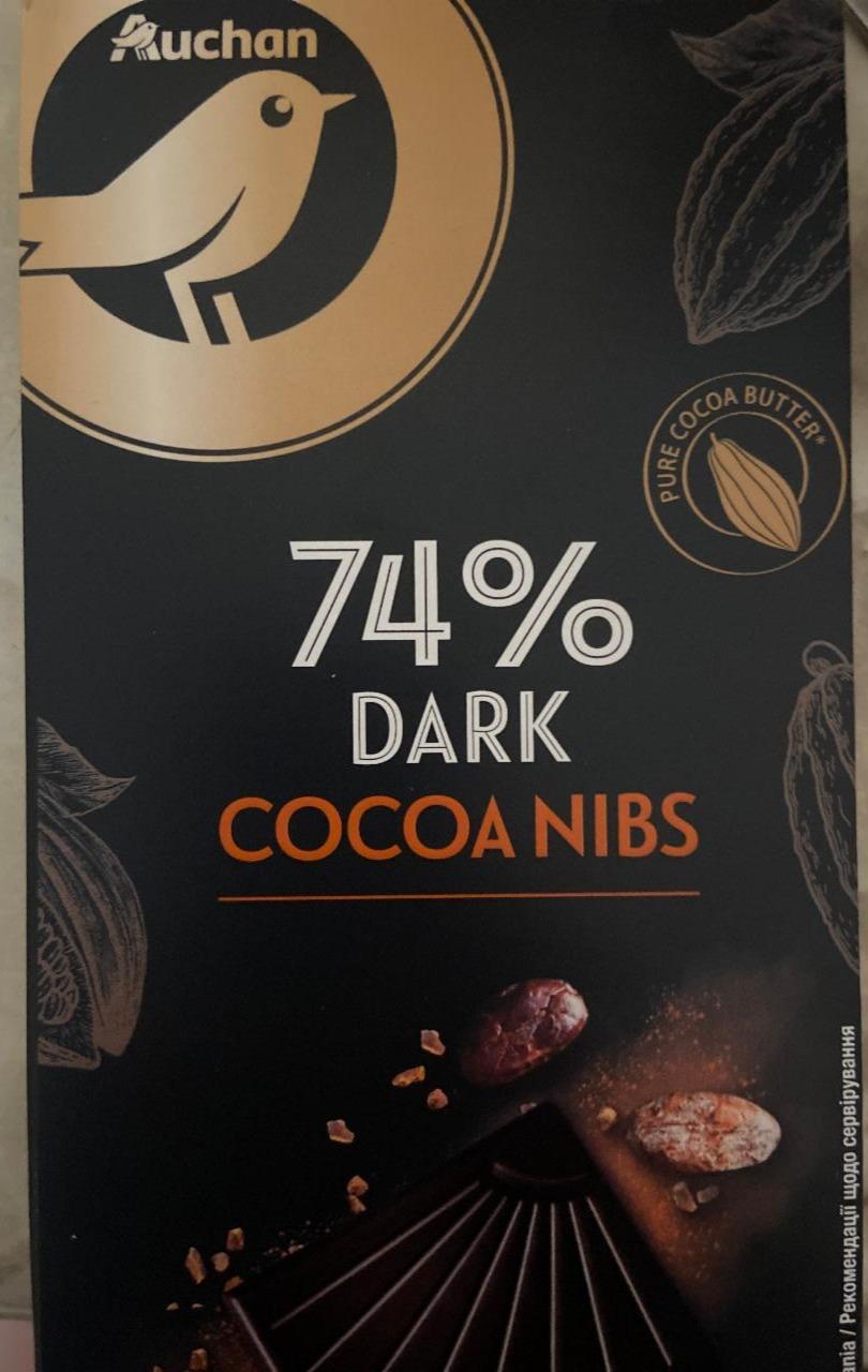 Fotografie - 74% Dark Cocoa nibs Auchan