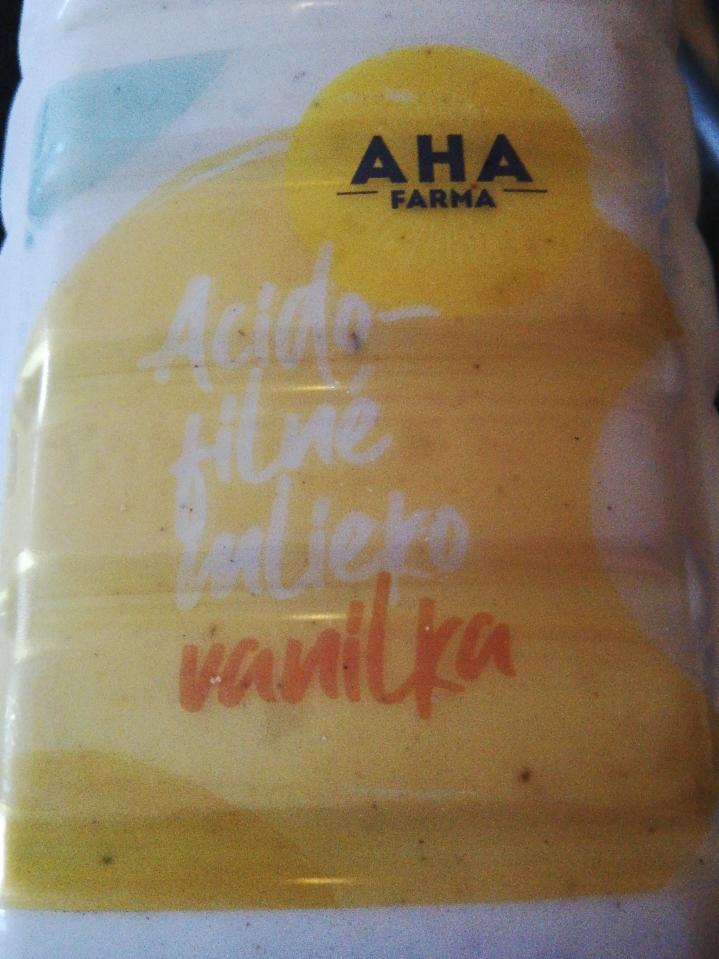 Fotografie - aha farma acidofilne mlieko vanilka