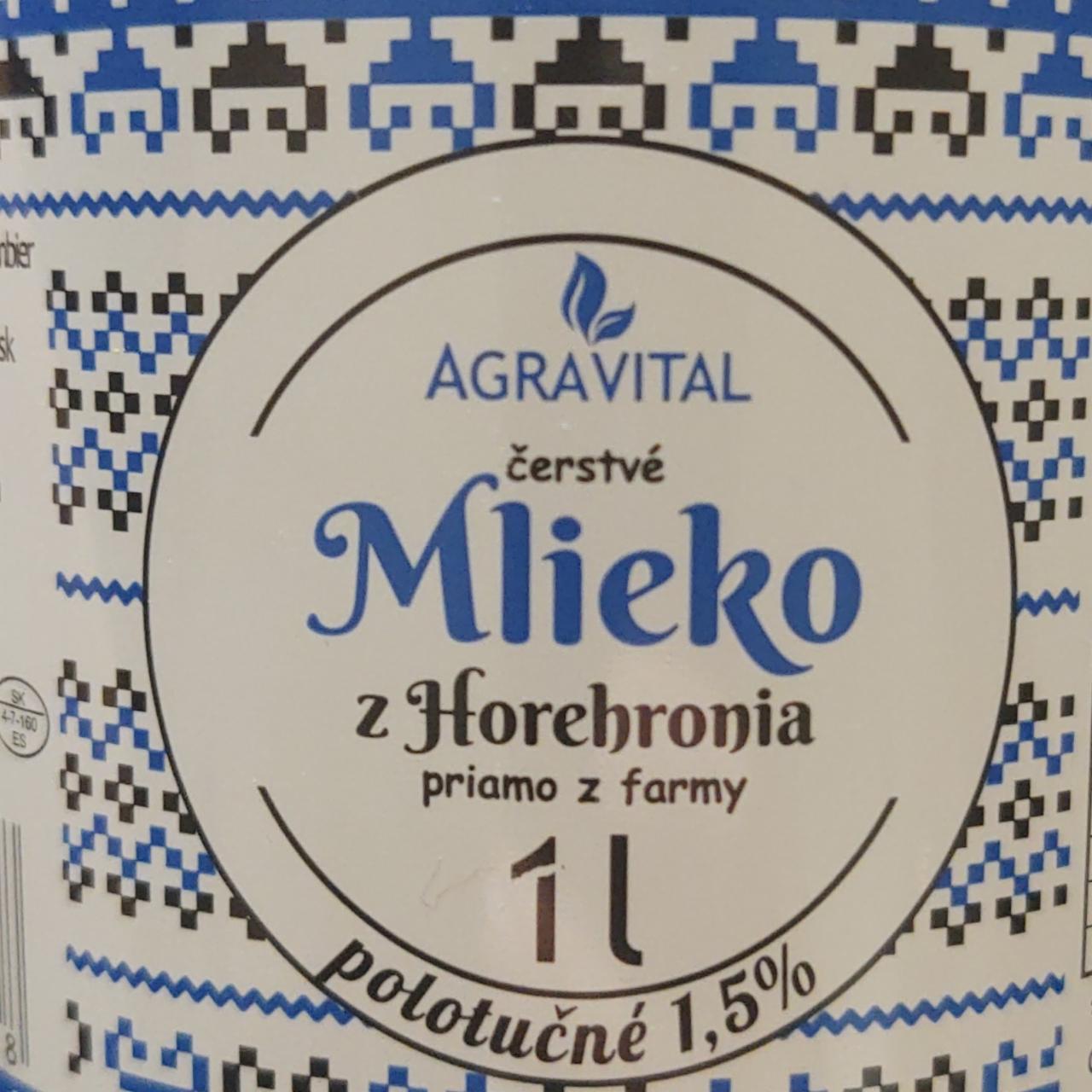 Fotografie - Mlieko z Horehronia polotučné 1,5% Agravital