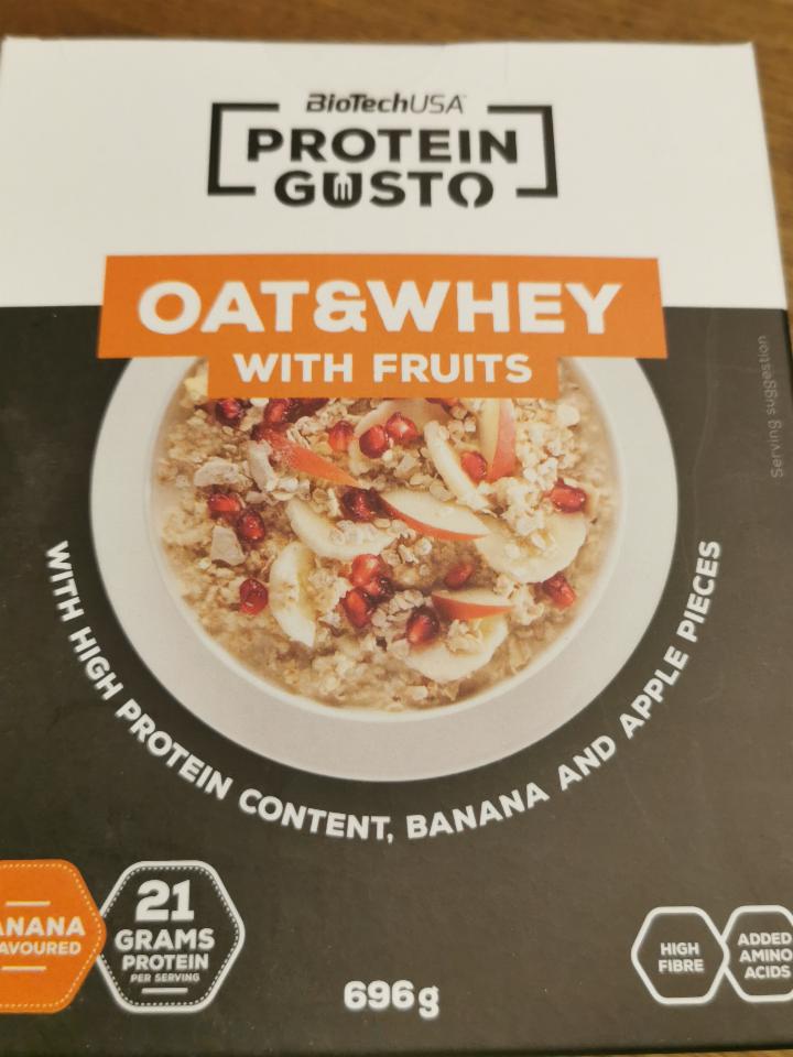 Fotografie - Protein Gusto Oat & Whey with fruits