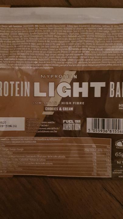 Fotografie - Proteinová tyčinka Light Cookies&Cream