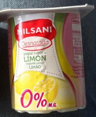 Fotografie - Desnatado Yogur sabor a Limón Milsani