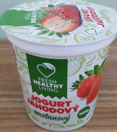 Fotografie - Jogurt jahodový smotanový Fresh Healthy Living