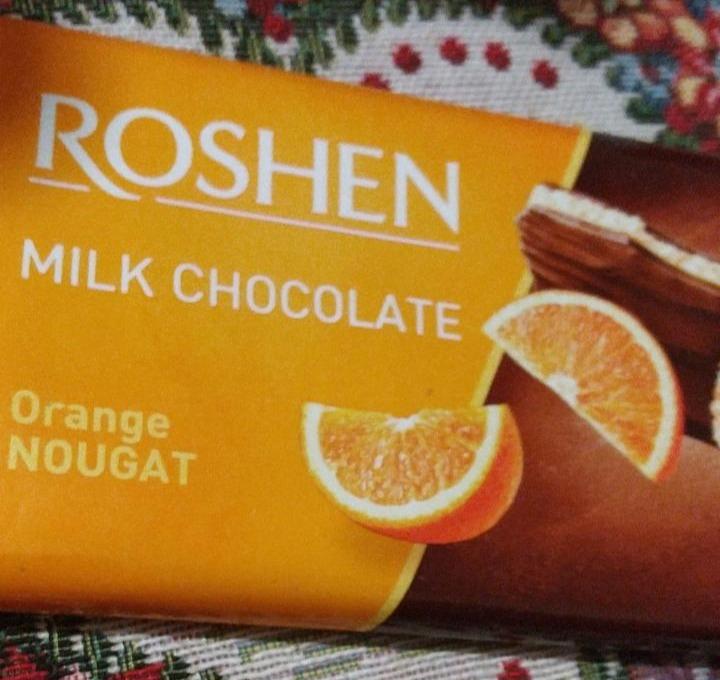 Fotografie - milk chocolate orange nougat Roshen