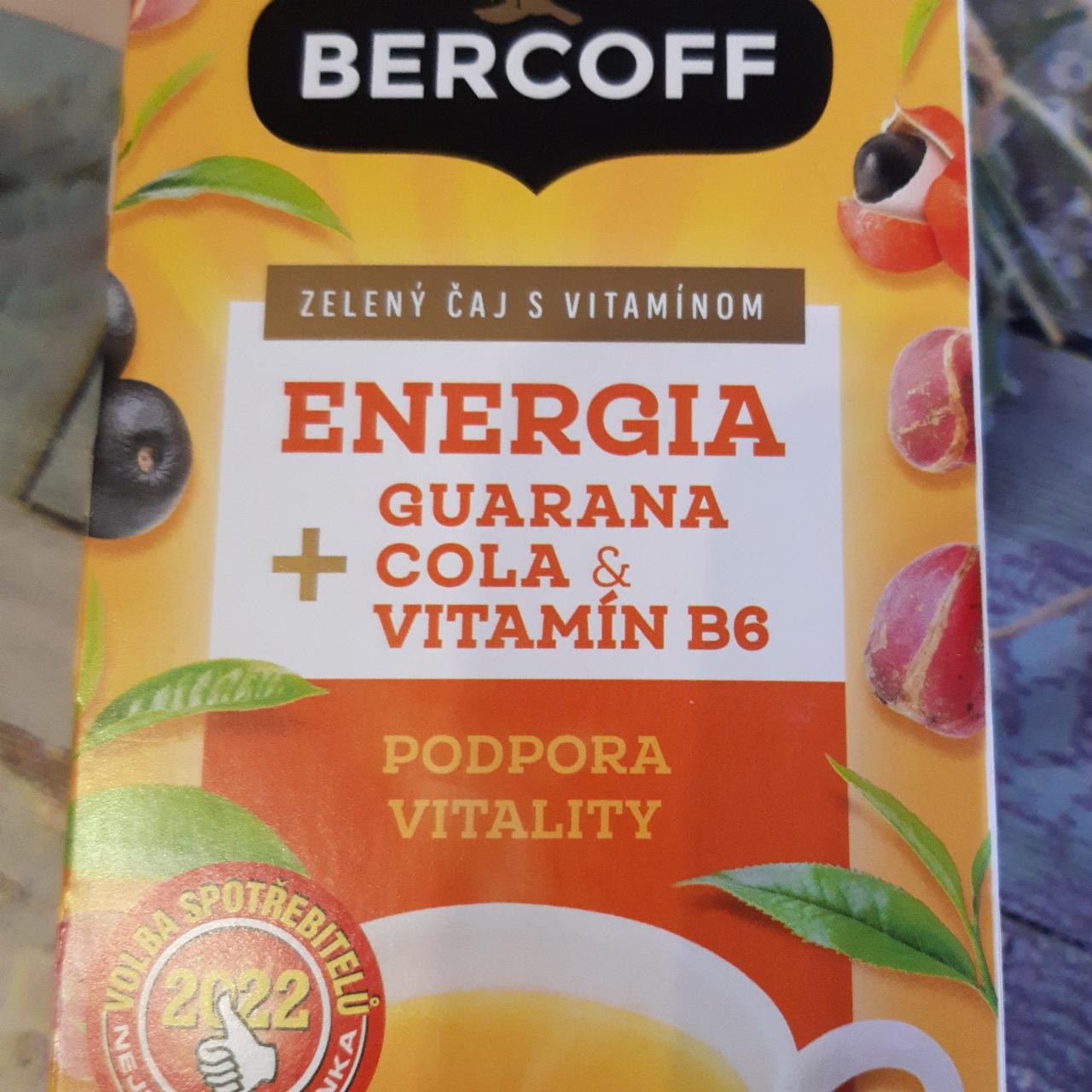 Fotografie - Zelený čaj s vitamínom Energia Guarana + Cola & Vitamín B6 Bercoff