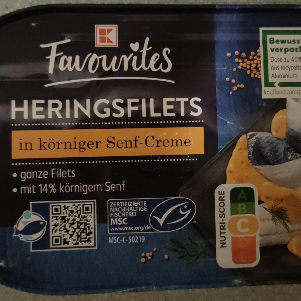Fotografie - Heringsfilets in korniger Senf-Creme K-Favourites